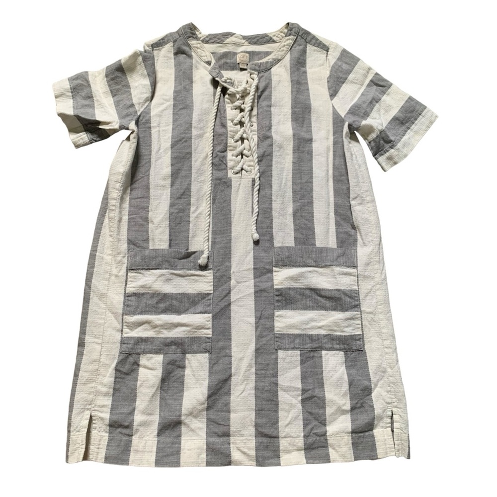 Ann Taylor Loft Beach Gray and White Cover Up 0